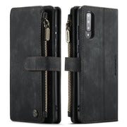 For Samsung Galaxy A30s / A50s / A50 CaseMe-C30 Multifunctional Horizontal Flip PU + TPU Phone Case(Black)