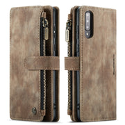 For Samsung Galaxy A30s / A50s / A50 CaseMe-C30 Multifunctional Horizontal Flip PU + TPU Phone Case(Brown)