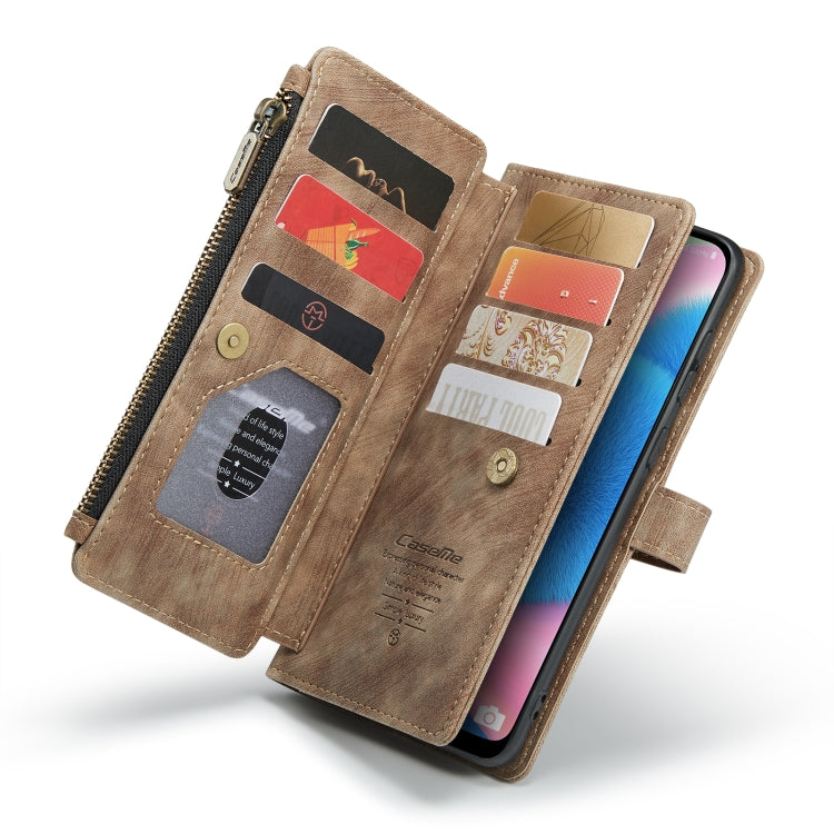 For Samsung Galaxy A30s / A50s / A50 CaseMe-C30 Multifunctional Horizontal Flip PU + TPU Phone Case(Brown)