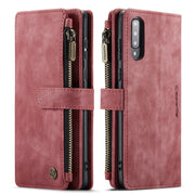 For Samsung Galaxy A30s / A50s / A50 CaseMe-C30 Multifunctional Horizontal Flip PU + TPU Phone Case(Red)