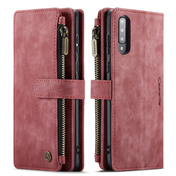 For Samsung Galaxy A30s / A50s / A50 CaseMe-C30 Multifunctional Horizontal Flip PU + TPU Phone Case(Red)