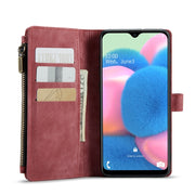 For Samsung Galaxy A30s / A50s / A50 CaseMe-C30 Multifunctional Horizontal Flip PU + TPU Phone Case(Red)