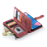 For Samsung Galaxy A30s / A50s / A50 CaseMe-C30 Multifunctional Horizontal Flip PU + TPU Phone Case(Red)