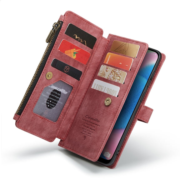 For Samsung Galaxy A30s / A50s / A50 CaseMe-C30 Multifunctional Horizontal Flip PU + TPU Phone Case(Red)
