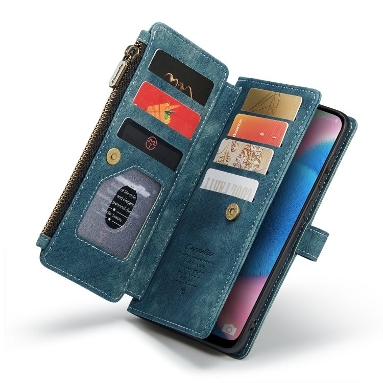 For Samsung Galaxy A30s / A50s / A50 CaseMe-C30 Multifunctional Horizontal Flip PU + TPU Phone Case(Blue)