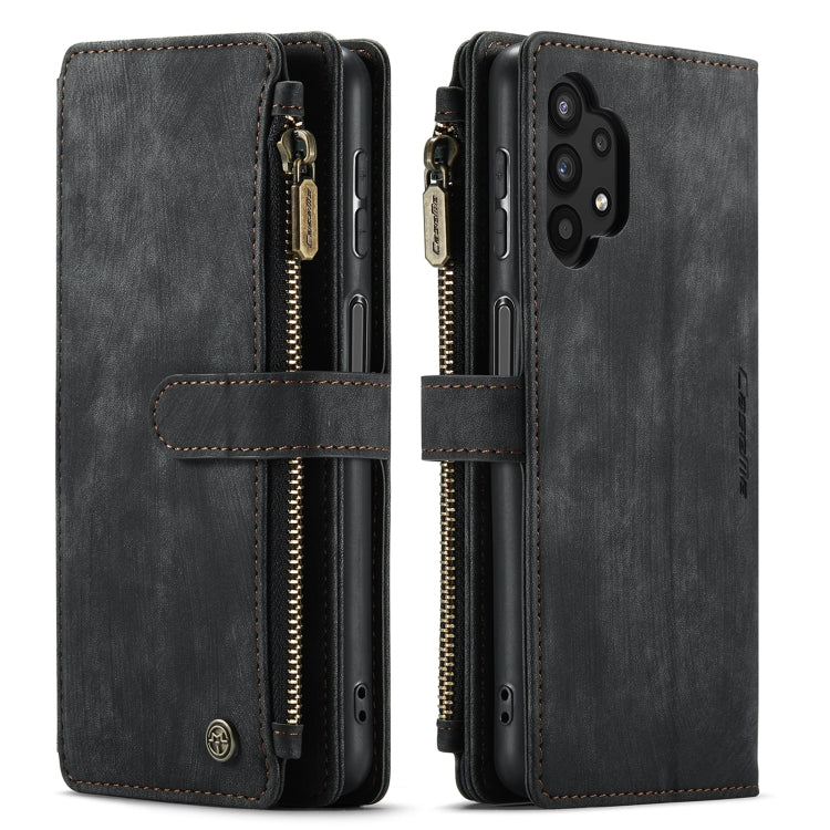 For Samsung Galaxy A32 5G CaseMe-C30 Multifunctional Horizontal Flip PU + TPU Phone Case(Black)