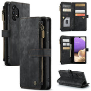 For Samsung Galaxy A32 5G CaseMe-C30 Multifunctional Horizontal Flip PU + TPU Phone Case(Black)