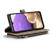 For Samsung Galaxy A32 5G CaseMe-C30 Multifunctional Horizontal Flip PU + TPU Phone Case(Brown)