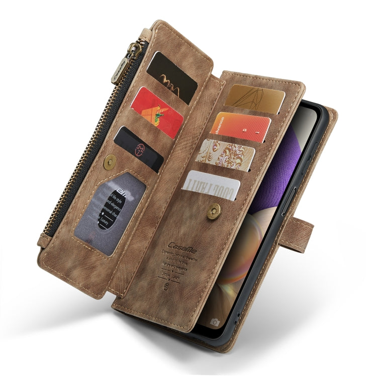 For Samsung Galaxy A32 5G CaseMe-C30 Multifunctional Horizontal Flip PU + TPU Phone Case(Brown)
