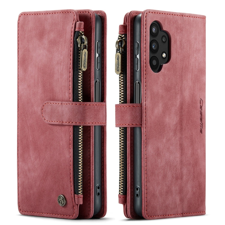 For Samsung Galaxy A32 5G CaseMe-C30 Multifunctional Horizontal Flip PU + TPU Phone Case(Red)