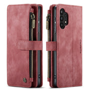 For Samsung Galaxy A32 5G CaseMe-C30 Multifunctional Horizontal Flip PU + TPU Phone Case(Red)