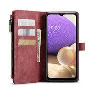 For Samsung Galaxy A32 5G CaseMe-C30 Multifunctional Horizontal Flip PU + TPU Phone Case(Red)