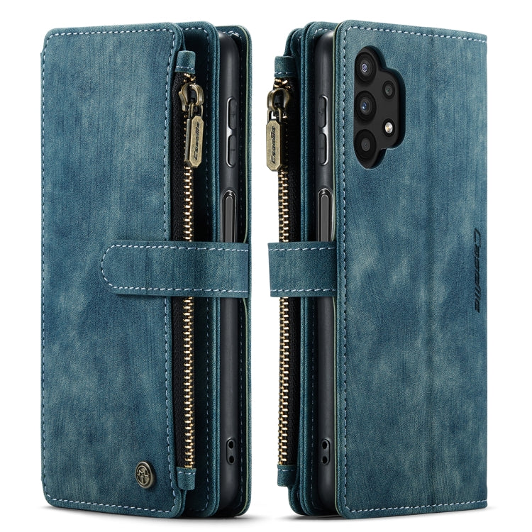 For Samsung Galaxy A32 5G CaseMe-C30 Multifunctional Horizontal Flip PU + TPU Phone Case(Blue)