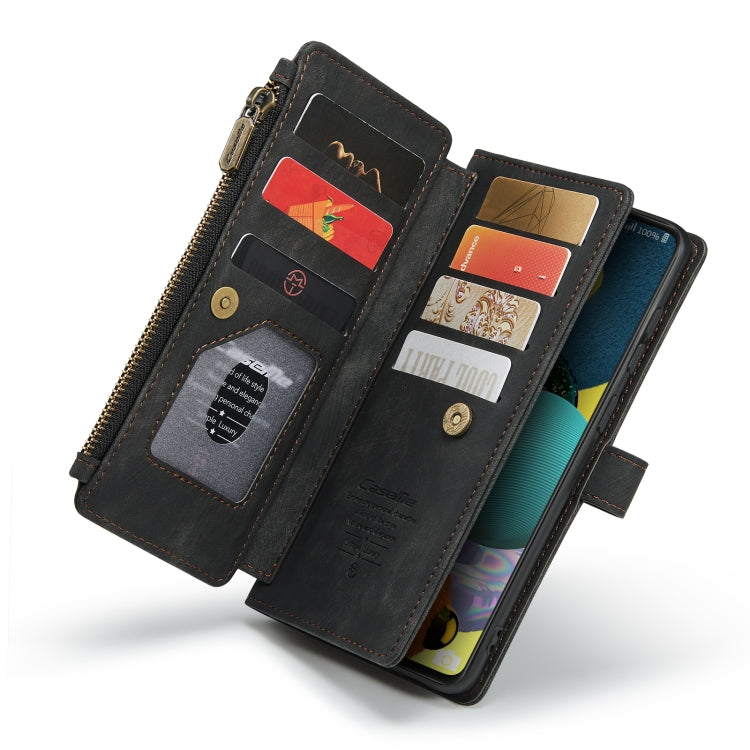 For Samsung Galaxy A51 4G CaseMe-C30 Multifunctional Horizontal Flip PU + TPU Phone Case(Black)