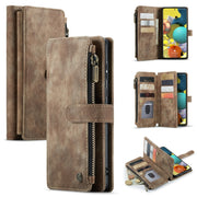 For Samsung Galaxy A51 4G CaseMe-C30 Multifunctional Horizontal Flip PU + TPU Phone Case(Brown)