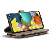 For Samsung Galaxy A51 4G CaseMe-C30 Multifunctional Horizontal Flip PU + TPU Phone Case(Brown)