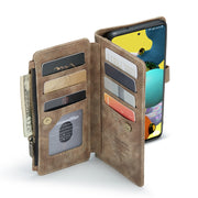 For Samsung Galaxy A51 4G CaseMe-C30 Multifunctional Horizontal Flip PU + TPU Phone Case(Brown)