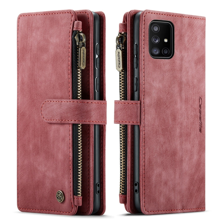 For Samsung Galaxy A71 4G CaseMe-C30 Multifunctional Horizontal Flip PU + TPU Phone Case(Red)