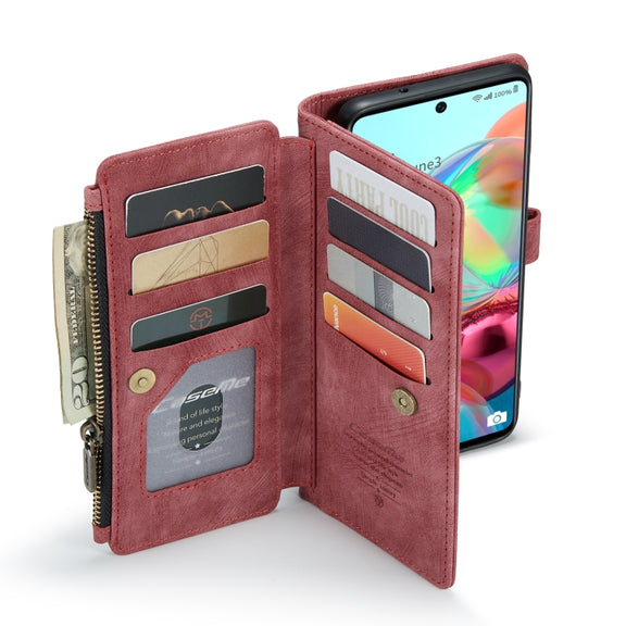 For Samsung Galaxy A71 4G CaseMe-C30 Multifunctional Horizontal Flip PU + TPU Phone Case(Red)