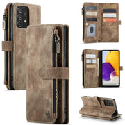 For Samsung Galaxy A72 CaseMe-C30 Multifunctional Horizontal Flip PU + TPU Phone Case(Brown)