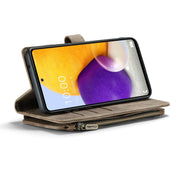 For Samsung Galaxy A72 CaseMe-C30 Multifunctional Horizontal Flip PU + TPU Phone Case(Brown)