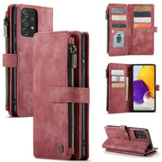 For Samsung Galaxy A72 CaseMe-C30 Multifunctional Horizontal Flip PU + TPU Phone Case(Red)