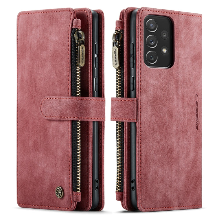 For Samsung Galaxy A72 CaseMe-C30 Multifunctional Horizontal Flip PU + TPU Phone Case(Red)