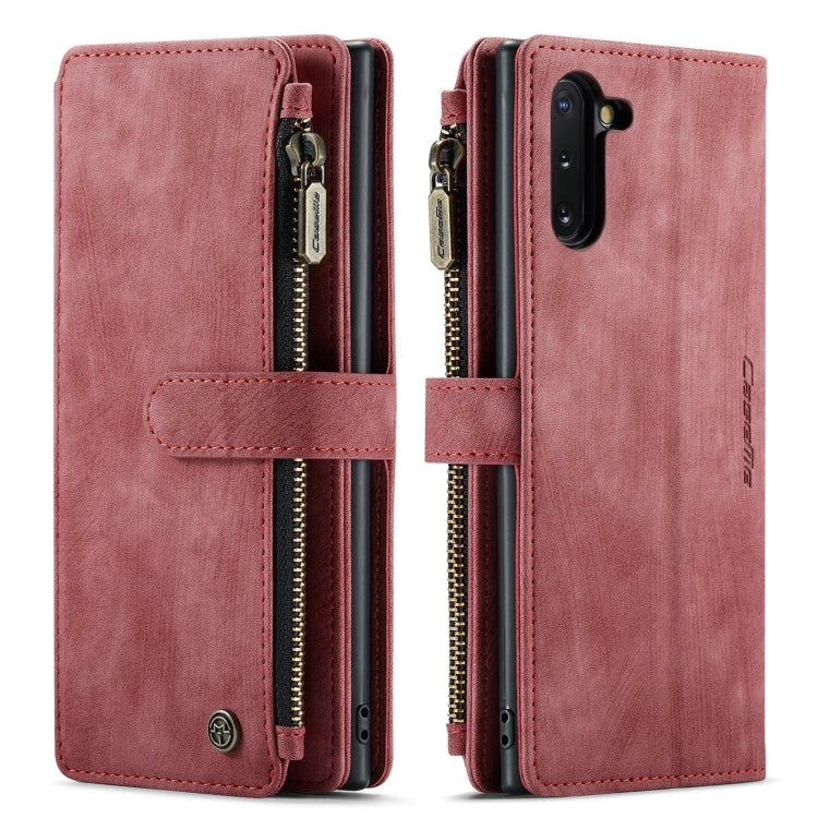 For Samsung Galaxy Note10 CaseMe-C30 Multifunctional Horizontal Flip PU + TPU Phone Case(Red)