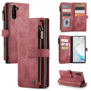 For Samsung Galaxy Note10 CaseMe-C30 Multifunctional Horizontal Flip PU + TPU Phone Case(Red)