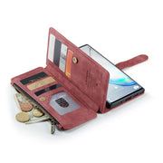 For Samsung Galaxy Note10 CaseMe-C30 Multifunctional Horizontal Flip PU + TPU Phone Case(Red)