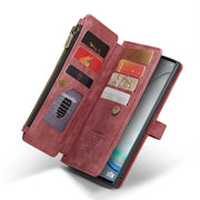 For Samsung Galaxy Note10 CaseMe-C30 Multifunctional Horizontal Flip PU + TPU Phone Case(Red)