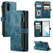 For Samsung Galaxy Note10 CaseMe-C30 Multifunctional Horizontal Flip PU + TPU Phone Case(Blue)
