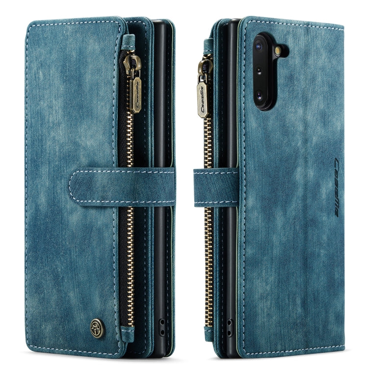 For Samsung Galaxy Note10 CaseMe-C30 Multifunctional Horizontal Flip PU + TPU Phone Case(Blue)