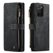 For Samsung Galaxy Note20 CaseMe-C30 Multifunctional Horizontal Flip PU + TPU Phone Case(Black)