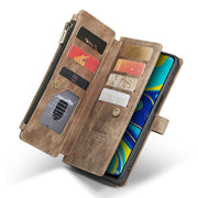 For Xiaomi Redmi Note 9 Pro Max / Redmi Note 9 Pro / Redmi Note 9s CaseMe-C30 Multifunctional Horizontal Flip PU + TPU Phone Case(Brown)