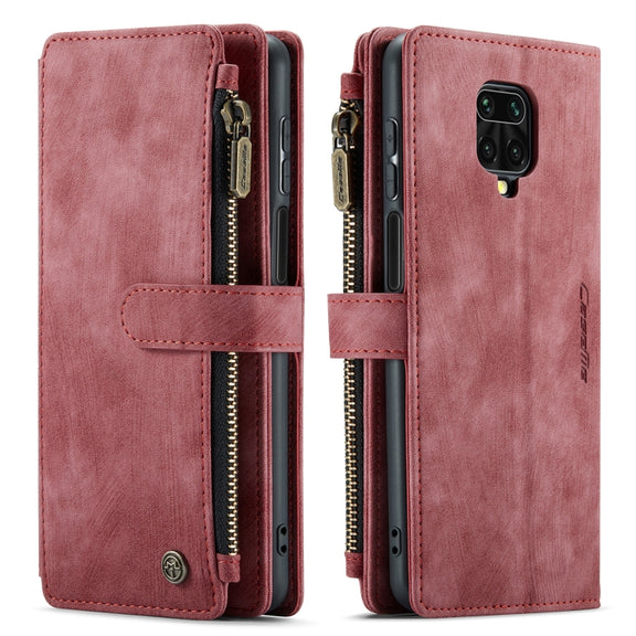 For Xiaomi Redmi Note 9 Pro Max / Redmi Note 9 Pro / Redmi Note 9s CaseMe-C30 Multifunctional Horizontal Flip PU + TPU Phone Case(Red)