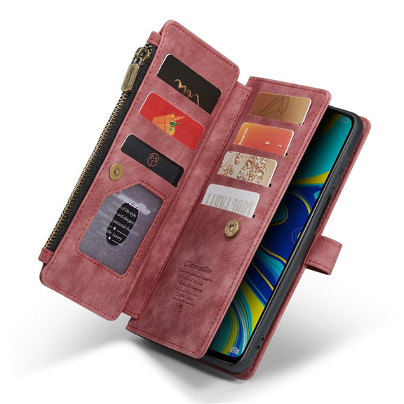 For Xiaomi Redmi Note 9 Pro Max / Redmi Note 9 Pro / Redmi Note 9s CaseMe-C30 Multifunctional Horizontal Flip PU + TPU Phone Case(Red)