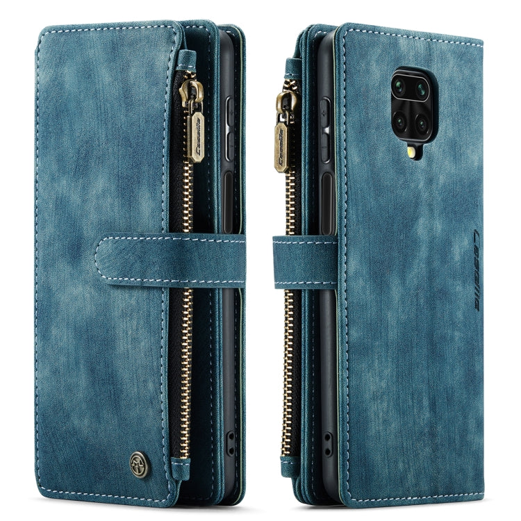 For Xiaomi Redmi Note 9 Pro Max / Redmi Note 9 Pro / Redmi Note 9s CaseMe-C30 Multifunctional Horizontal Flip PU + TPU Phone Case(Blue)