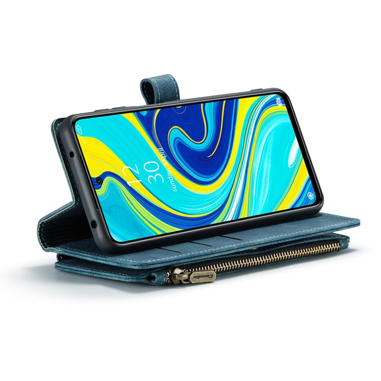 For Xiaomi Redmi Note 9 Pro Max / Redmi Note 9 Pro / Redmi Note 9s CaseMe-C30 Multifunctional Horizontal Flip PU + TPU Phone Case(Blue)