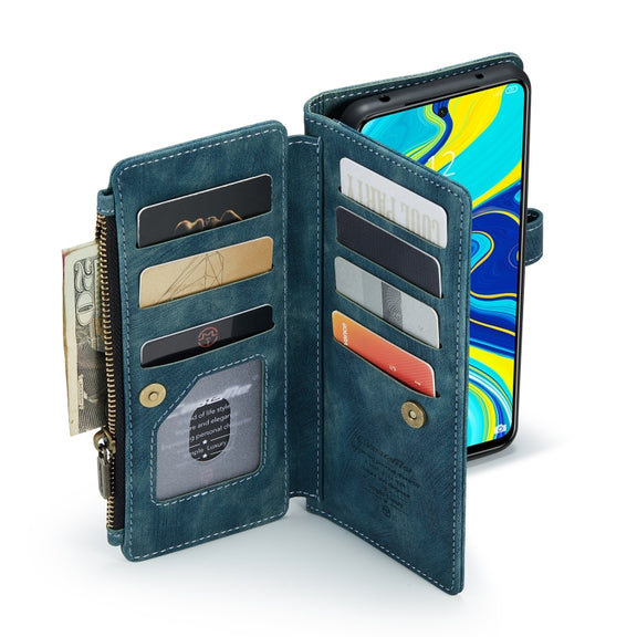 For Xiaomi Redmi Note 9 Pro Max / Redmi Note 9 Pro / Redmi Note 9s CaseMe-C30 Multifunctional Horizontal Flip PU + TPU Phone Case(Blue)