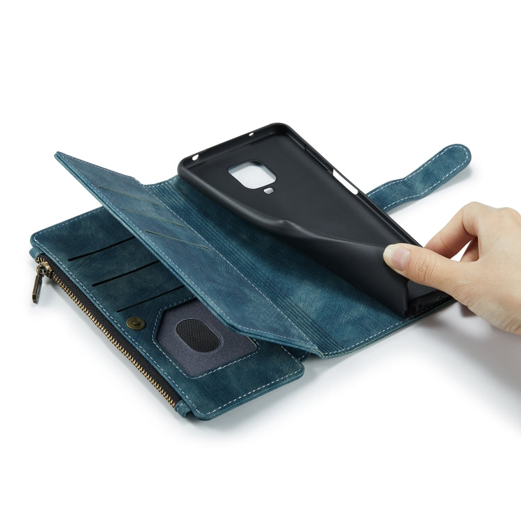 For Xiaomi Redmi Note 9 Pro Max / Redmi Note 9 Pro / Redmi Note 9s CaseMe-C30 Multifunctional Horizontal Flip PU + TPU Phone Case(Blue)
