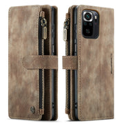 For Xiaomi Redmi Note 10 4G / Redmi Note 10S CaseMe-C30 Multifunctional Horizontal Flip PU + TPU Phone Case(Brown)