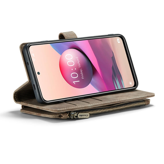 For Xiaomi Redmi Note 10 4G / Redmi Note 10S CaseMe-C30 Multifunctional Horizontal Flip PU + TPU Phone Case(Brown)