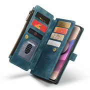 For Xiaomi Redmi Note 10 4G / Redmi Note 10S CaseMe-C30 Multifunctional Horizontal Flip PU + TPU Phone Case(Blue)