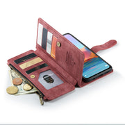 For Xiaomi Redmi Note 10 Pro 4G / Redmi Note 10 Pro Max CaseMe-C30 Multifunctional Horizontal Flip PU + TPU Phone Case(Red)