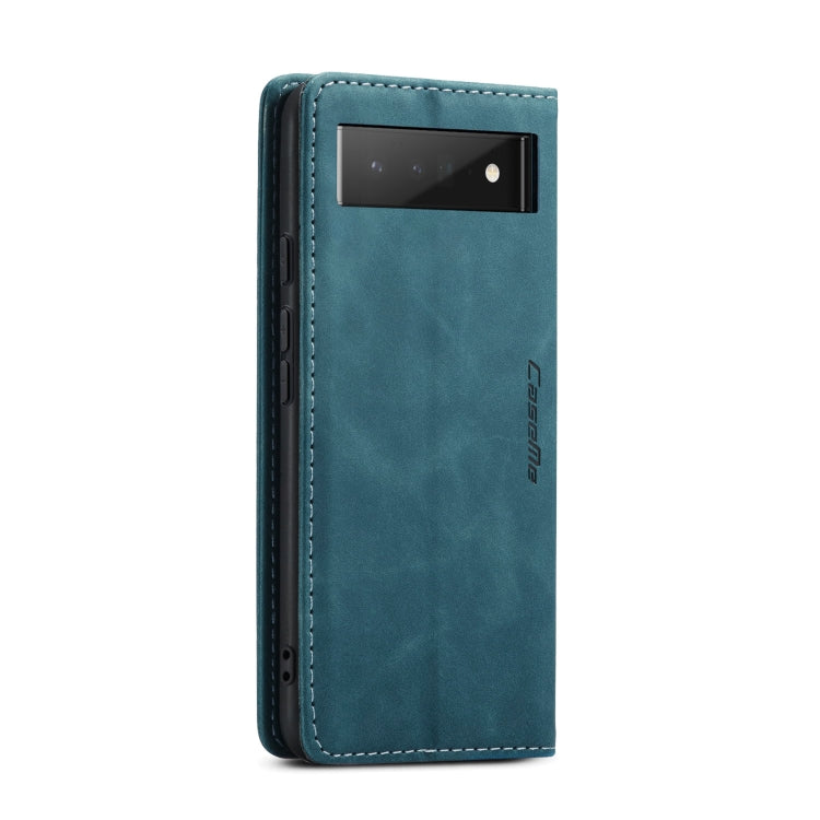 For Google Pixel 6 Pro CaseMe 013 Multifunctional Horizontal Flip Leather Phone Case with Card Slot & Holder & Wallet(Blue)