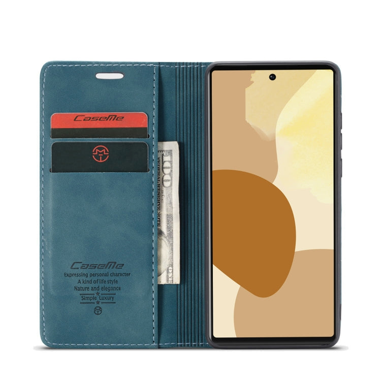 For Google Pixel 6 Pro CaseMe 013 Multifunctional Horizontal Flip Leather Phone Case with Card Slot & Holder & Wallet(Blue)
