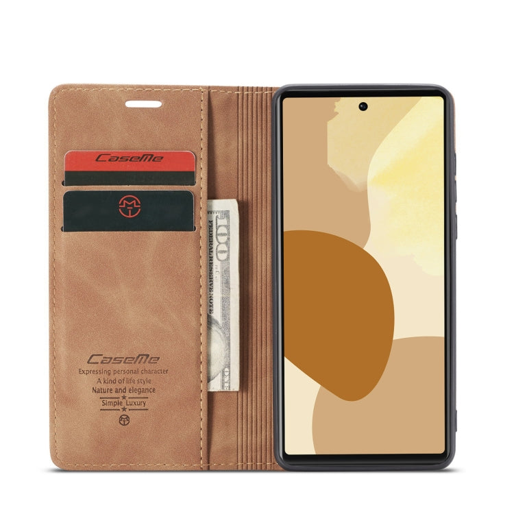 For Google Pixel 6 Pro CaseMe 013 Multifunctional Horizontal Flip Leather Phone Case with Card Slot & Holder & Wallet(Brown)