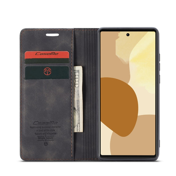 For Google Pixel 6 CaseMe 013 Multifunctional Horizontal Flip Leather Phone Case with Card Slot & Holder & Wallet(Black)