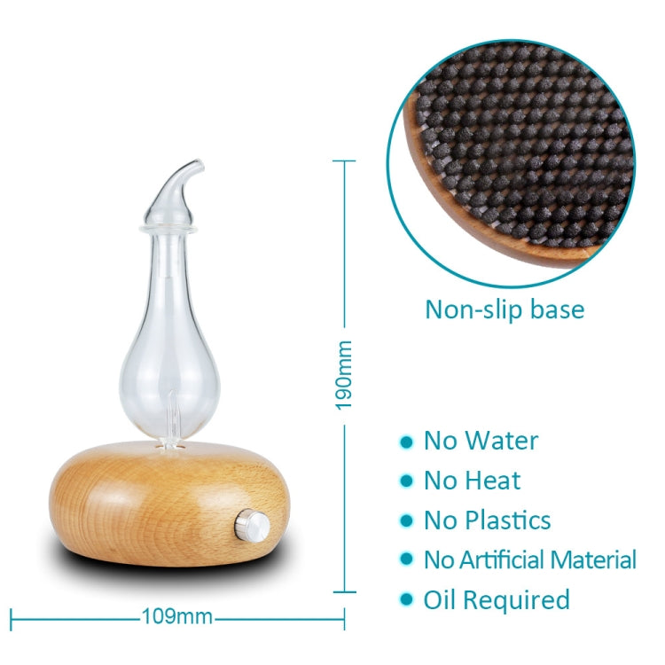 Wood Essential Oil Diffuser Aromatherapy Machine Automatic Alcohol Sprayer, Plug Specification:EU Plug(Light Brown)